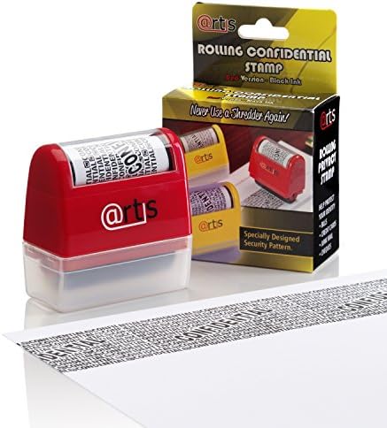 ID Protection Self Inking Stop Identity Theft Erase-It Hide Rolling Privacy Ink Stamp & Refill Pack