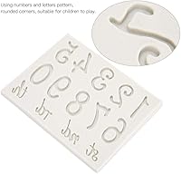 Vista 4 de Alfabeto de silicona número 0-9 3D en relieve Fondant Chocolate Mold Alfabetos Letra Pastel Hornear DIY Silicona Cumpleaños Pastel Decoración Arte