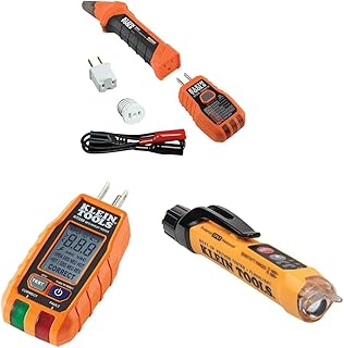 Klein Tools 80016 Circuit Breaker Finder Tool Kit & RT250 GFCI Outlet Tester & NCVT3P Dual Range Non Contact Voltage Tester, 12-1000V AC Pen, Flashlight, Audible and Flashing LED Alarms, Pocket Clip