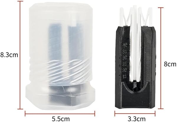 Fletching Tool Fletching Tool avec échelle pour arbres de 3,2 à 4,2 mm et étui de rangement intégré pour l'organisation (orange) - 3
