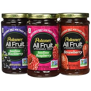 Polaner All Fruit Non-GMO Spreadable Fruit, Assorted Flavors, Strawberry, 15.25 Ounce (Pack of 3)