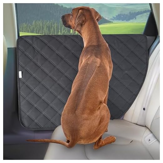 ALLANSING Dog Car Door Protector – Anti-Scratch/Stain-Resistant, Window-Roll-Compatible, No Tint Damage, 2-Pack, Secure Fit for Car/SUV/Truck