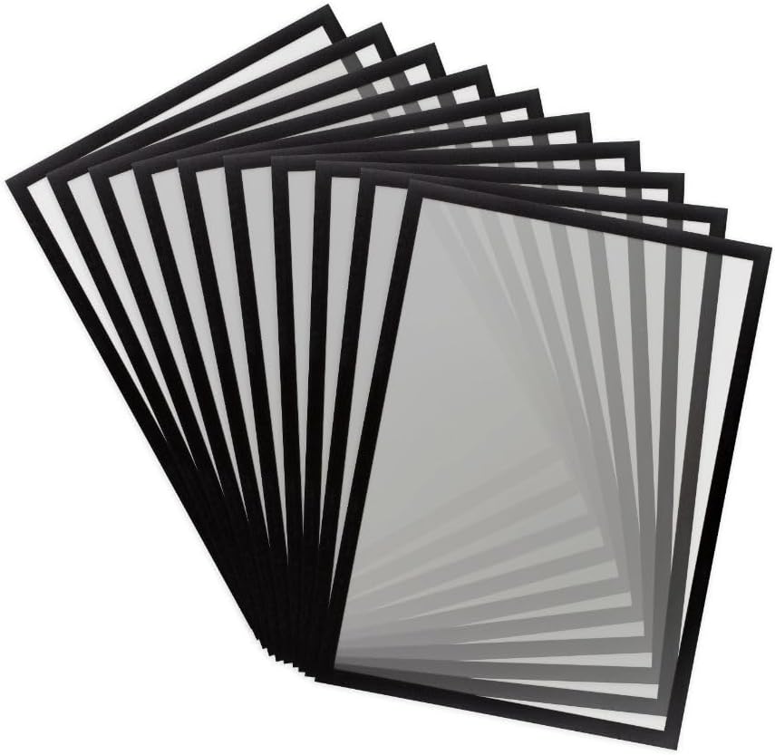 Tarifold Djois Magnetic Board Document Holders, A3-Size Display Frames, 17.25 inches x 12.5 inches, Black Border, 25/BX (18583)