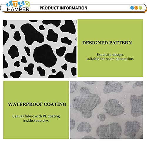 Ntaohamper Rectangular Cow Storage Basket,Waterproof Cowprint Box With Handles For Bedroom,Baby Room Decor,Gift Basket For Cow Lovers,Collapsible Kids Toys Bin(Cow) #TOP6