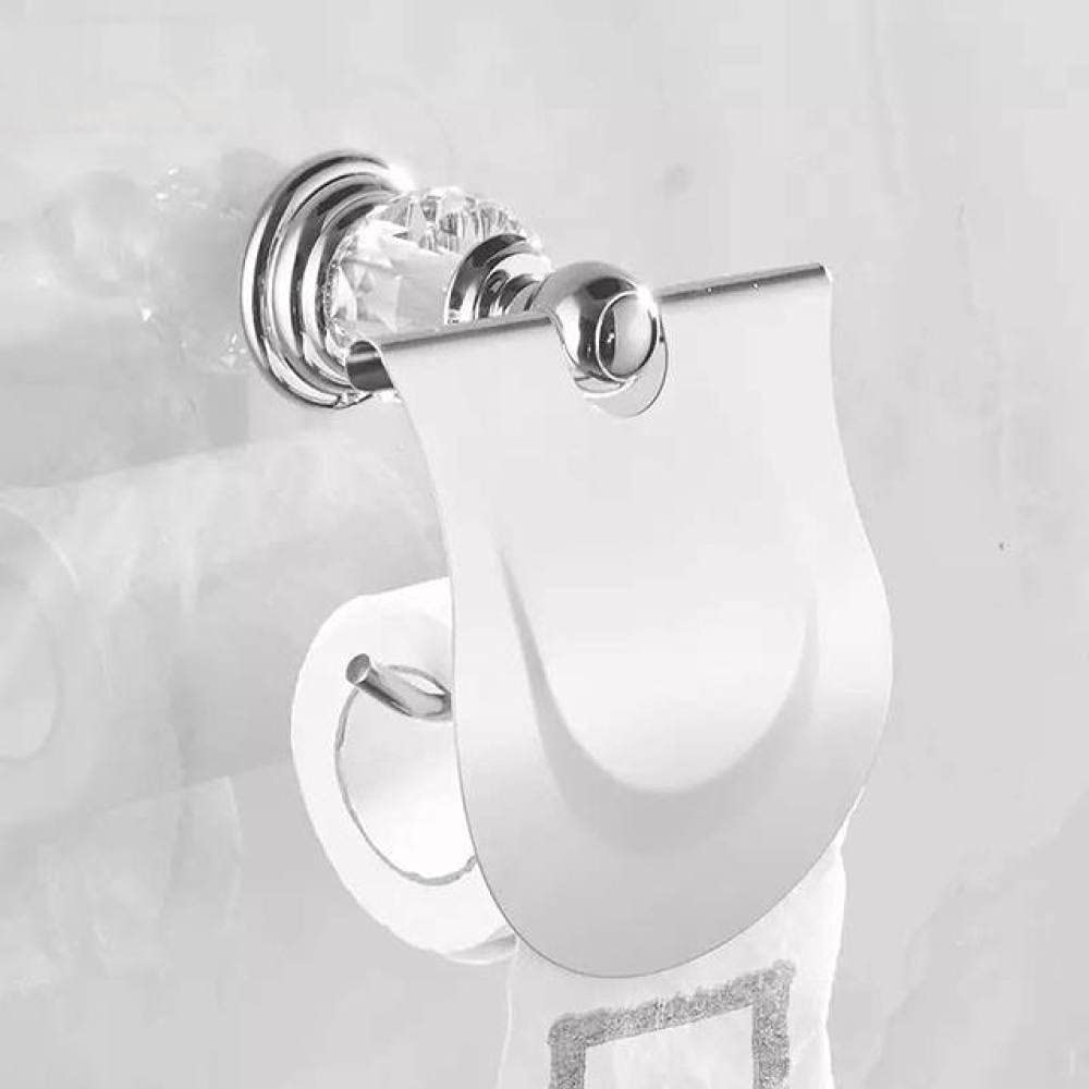 Porte-papier hygiénique et étagère cristal pour une douche ordonnée