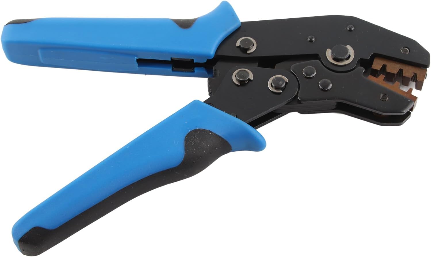 Crimping Tool, Ratchet Wire Crisper Pliers Ratcheting Wire Crimper Terminal Plier Tool Cutter, Professional Insulated Terminals Heat Shrink Connectors Ratcheting Wire Crimper Tool for 18-28 AWG, Blue