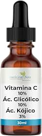 Serúm Vitamina C 10% + Ácido Glicólico 10% + Ácido Kójico 3% - 30ml