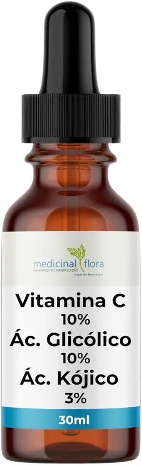Serúm Vitamina C 10% + Ácido Glicólico 10% + Ácido Kójico 3% - 30ml