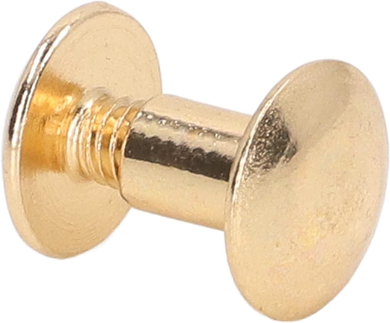 Book Binding Screw Rivets Set Curved Surfaces Brass Material Seamless Finish for Handwork Leatherworkers (Gold)