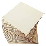 7.87x7.87 Wood Squares 40 Pieces Unfinished Wood Sheets Unfinished Balsa Square Pieces Blank Cutouts