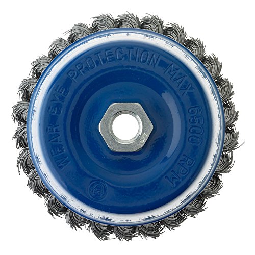 Image of Mercer Industries 189080 - 5 inch x 5 /8 inch-11 Knot Cup Brush, .020 Carbon Steel Wire