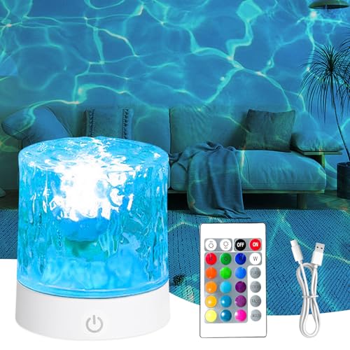 JOKILY Lampe Océan, 16 Couleurs, USB, Rechargeable, Projecteur Ciel Étoilé, Décoration Chambre