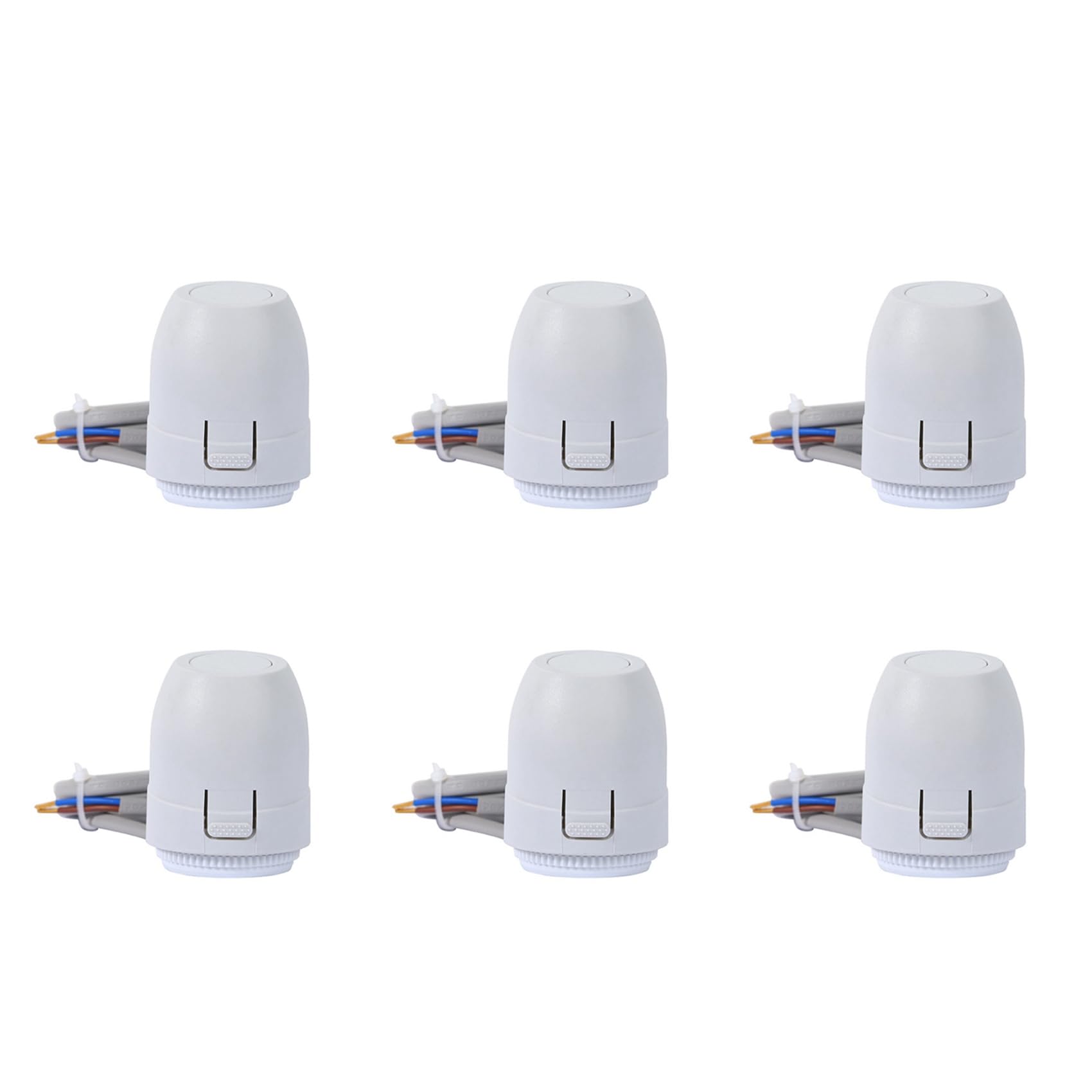 Ctrlzs 6X Floor Heating Valve Nc Ac 230V Electric Thermal Actuator Manifold For Underfloor Heating Thermostat