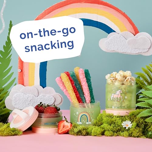 Image of Whiskware Stackable Snack Containers for Kids and Toddlers, 3 Stackable Snack Cups for School or Travel, Unicorn(Pack of 1)
