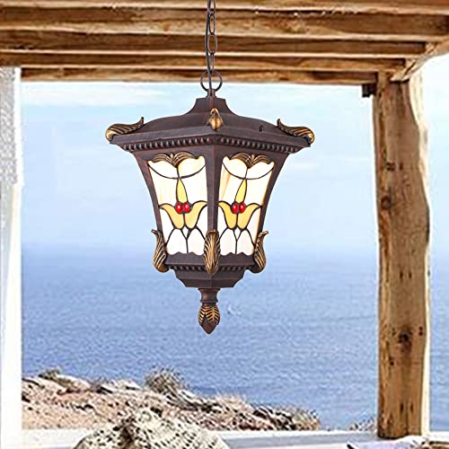 YXWYXWA Outdoor Waterproof Retro Balcony Staircase Corridor Pendant Lights Porch Patio Pavilion Hanging Lamps Landscape Garden Exterior Ceiling Lighting Fixtures Interesting