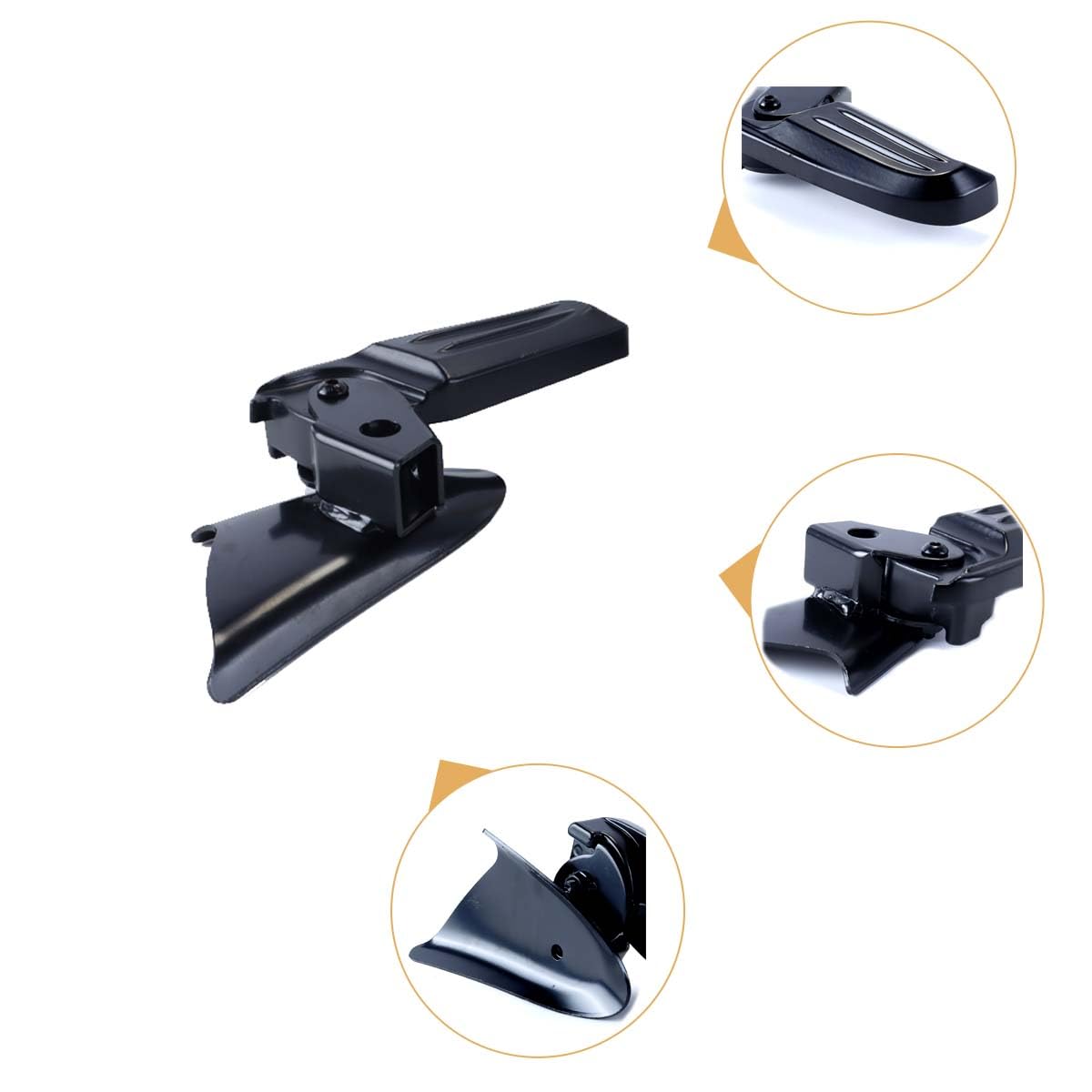 Estriberas para motocicleta compatibles con Piaggio, Vespa, Spring, Primavera LX LXV 150 125, pedales modificados (negros)