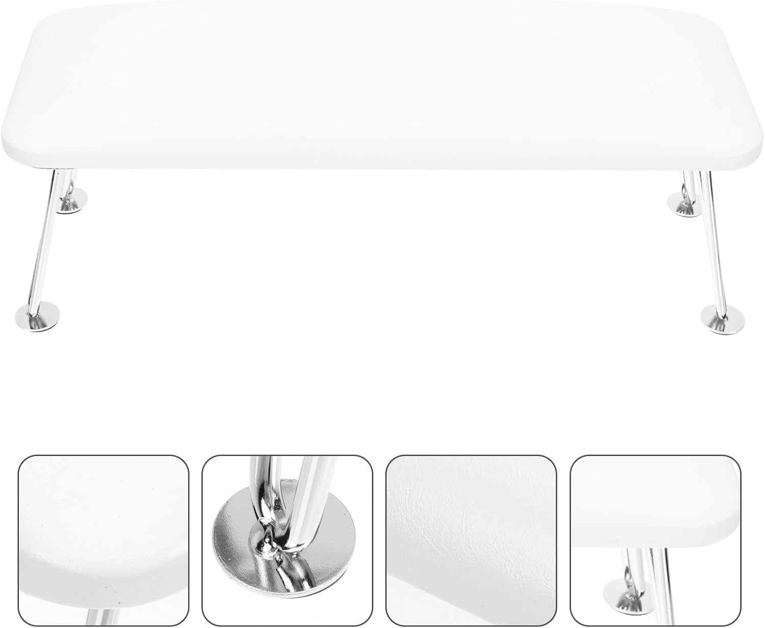 Nail Hand Rest Leather Cushion with Stainless Steel Bracket