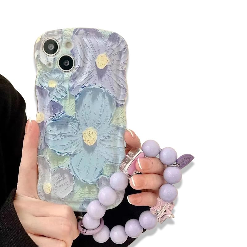 Amazon.co.jp: iphone 13 mini 用花柄 ケース 油絵の 韓国 可愛い