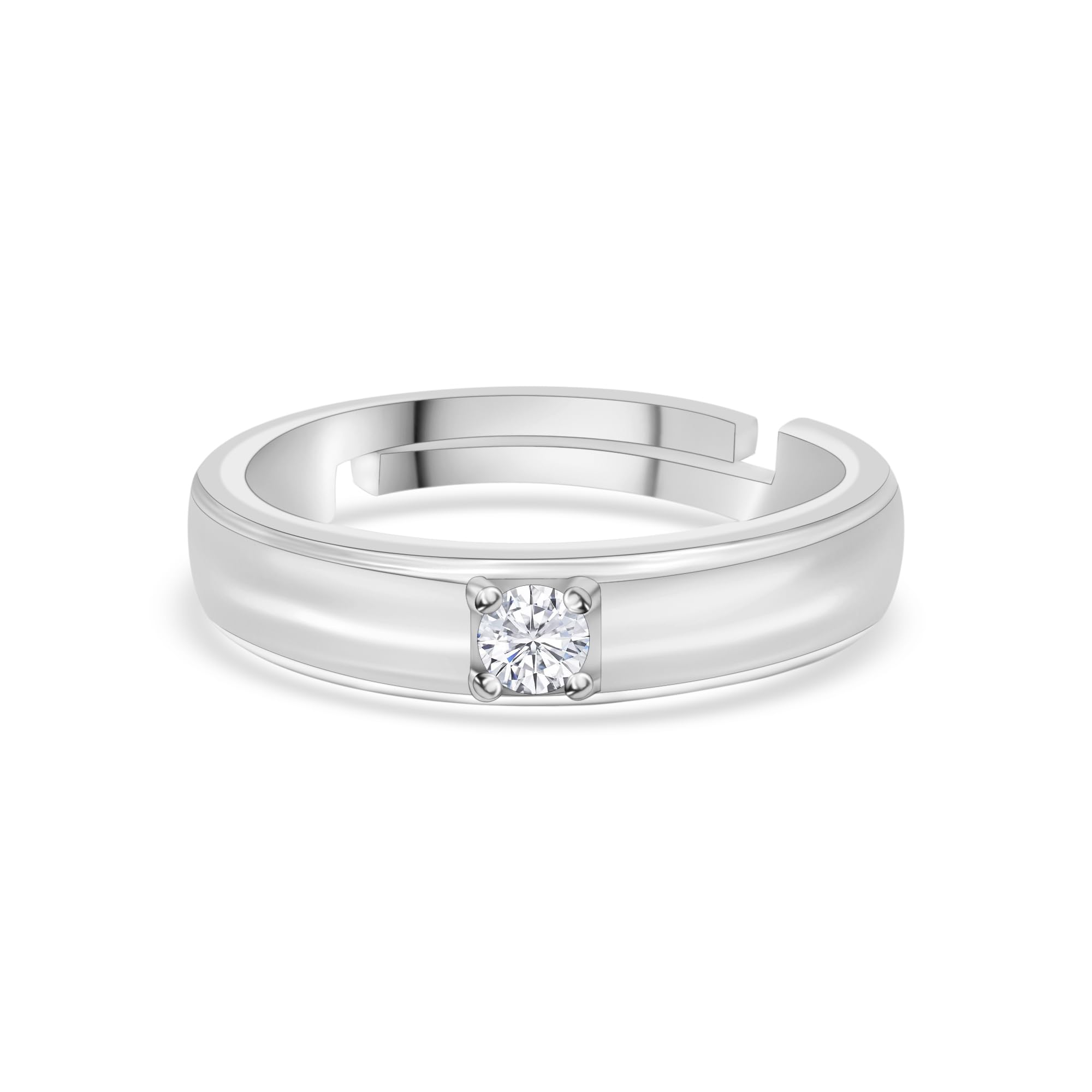 Ornate Jewels 925 Silver American Diamond Adjustable Solitaire Ring For Womens | Rings for Girls | With Certificate of Authenticity & 925 Stamp | Life-time Warranty* (B0BVRKT7T9) Amazon Price History, Amazon Price Tracker
