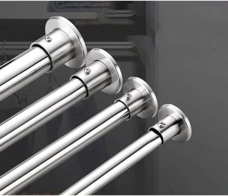 Flange Flange Stainless Steel Bracket 16/22/25/32mm Dia Support Wardrobe Pole(25mm)