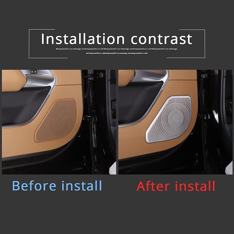 HAPPYHORSE Car Horn mesh Cover Compatible with Land Rover Range Rover Vogue 2023 Door Door Stereo External Speaker mesh Cover Decorative Accessories (Doors 6 Pieces)