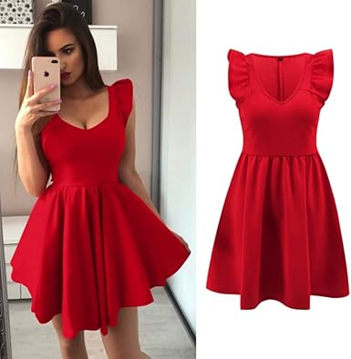 amazon red party dress