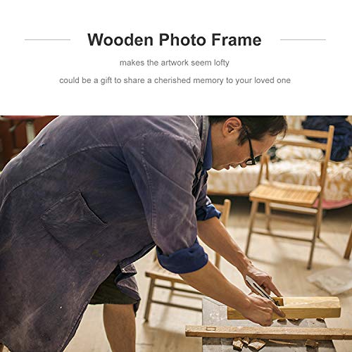 Ajcoflt Moldura de madeira de 8 polegadas, moldura de madeira natural Eco com moldura de acrílico de