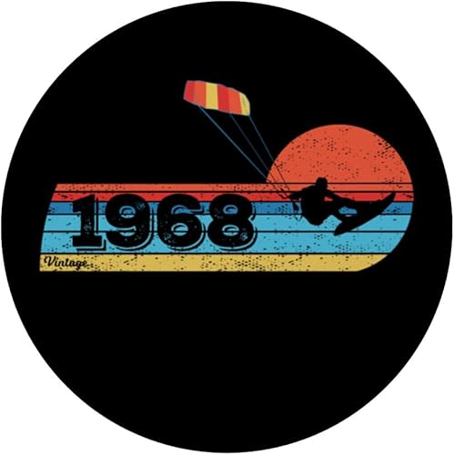 Miniatura 3 de Kitesurfer Kitesurfing Birthday Vintage 1968 born Kitesurf PopSockets Standard PopGrip
