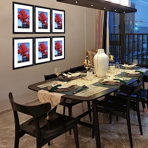 Medog 11X17 Picture Frame Black Poster Frame Display Pictures 9X15 With Mat Or 11X17 Metal Aluminum Picture Frame 11 By 17 9X15 11X17 Picture Frame In Black Picture Document Certificate Frames #TOP3