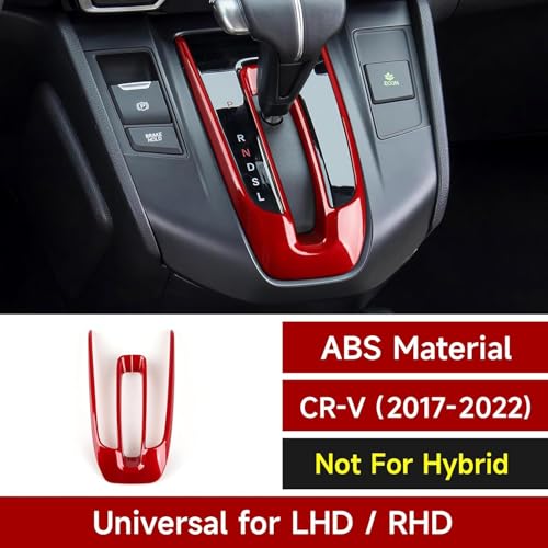 Image of Car Gas Center Gear Shift Panel Decals for Honda CR-V 2017-2022 Accessories CRV ABS Stickers, Red
