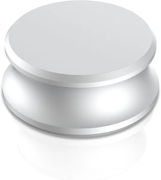 Audiophile Record Weight Stabilizer, Aluminum Turntable Weight Clamp with Protective Soft Pad for HiFi Turntable LP Record Player, Eliminate Vinyl Disc Vibrations. (LP280 Silver)