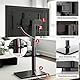 AOKCOS TV Ständer TV Bodenständer für 32-70 Zoll Fernseher bis zu 40 KG, TV Standfuß mit 2 Stufigen Ablagen, Fernsehstand Höhenverstellbar Schwenkbar Neigbar, Max. VESA 400x400mm (Schwarz)