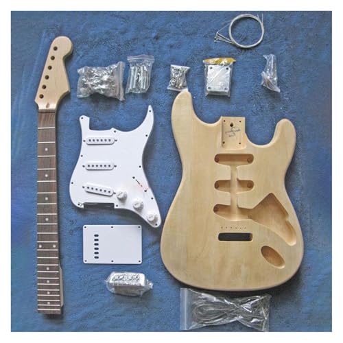 Unfinished Guitar Body DIY Basswood Body Kit For ST Electric Guitars