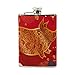 Jeansame personalizzata fiaschetta mini fiaschetta drink thermos in acciaio INOX, 226,8 gram per donne uomini Christmas New Year Winter Red Pig
