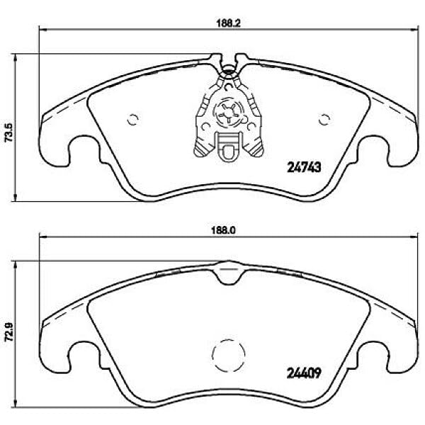 Brembo P 85 098 4 x Pastillas de Freno Delantero
