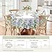 Eikione 60In Round Tablecloth, Floral Tablecloths Polyester Waterproof Stain Wrinkle Free, Indoor and Outdoor Table Cover for Kitchen Party Dining Table