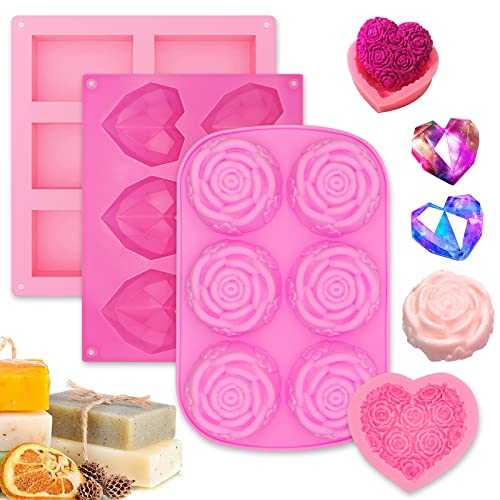 ROTATE COLOR 4 Pack Silicone Soap Molds,6 Caviti in Pakistan
