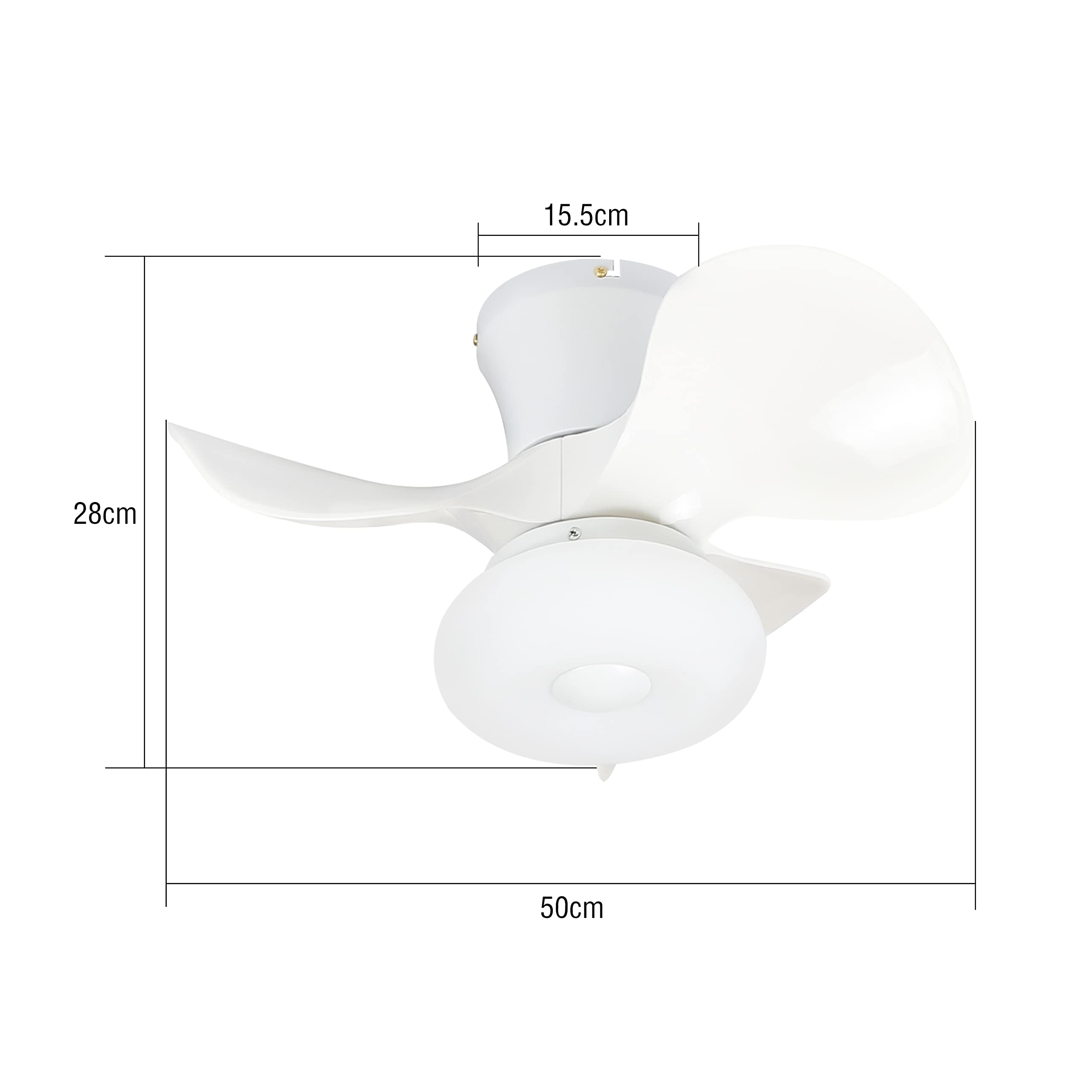 Homefire Deckenventilator Mit LED-Beleuchtung – Dimmbar, Leise, Mit Fernbedienung & Timer, Für Schlafzimmer, Wohnzimmer Und Mehr