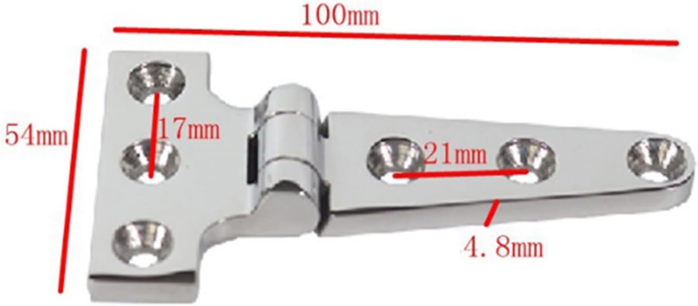 Marine Stainless Steel Heavy Duty Tee Hinges Boat Hardware Cabinet 54 * 100mm T Hinge 1Pcs