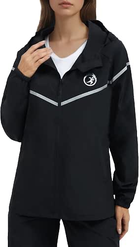 LAZAWG Women's Rain Jacket Lightweight Waterproof Raincoat Breathable for Summer