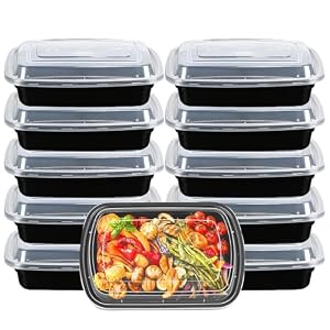 (28 oz,10 PCS) Meal Prep Containers Reusable, BPA Free Food Prep Containers with Lids for Freezer Storage- Microwavable, Freezable & Dishwashers Safe