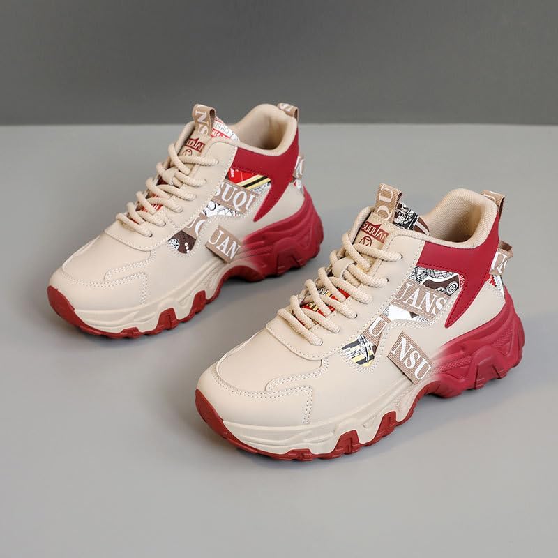 Comfortable Thick-Soled Women's Sports Shoes - Large Size. Soft PU Upper. Anti-Slip. Outdoor Basketball Shoes. - Image 3