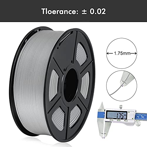 JAYO PLA+ Filament 1.75mm1kg Spool PLA PRO 3D Printer Filament Gray PLA Plus 3D Printing Filament PLA 1kg 3D Printing Materials,Dimensional±0.02mm 3D Printer Consumables for 3D Printer and 3D Pen