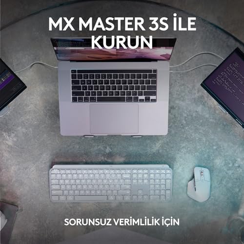 Logitech MX Keys S Kablosuz Klavye, Düşük Profil, Akıcı Hassas Sessiz Yazma, Programlanabilir Tuşlar, Arkadan Aydınlatma, Bluetooth, USB C Şarj Edilebilir, Siyah - Görsel 8