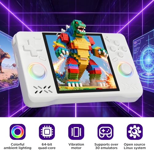 Leingee XF40H Handheld Game Console with 4K HD IPS 4 inch Screen, Open-Source Linux System, TF Card Available and Support WiFi Online Gaming Console - 64G — view 4