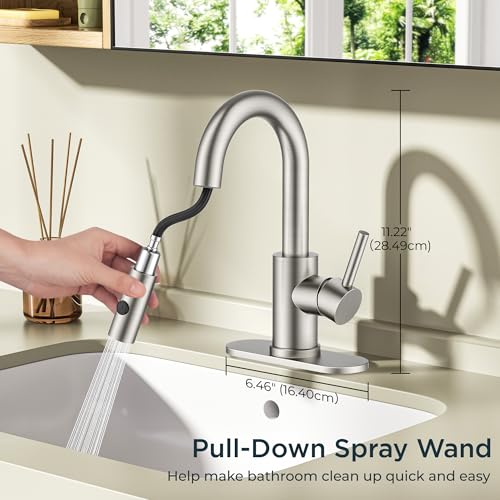 FORIOUS Pull-Down Single-Hole Bathroom Faucet - 33.57 w/ Code + Prime Savings + 33% Off Code ORIGINAL - image 3