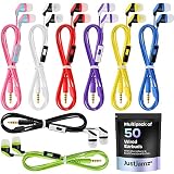 JustJamz 50x Multipack Bulk Earbuds with Microphone | for Schools, Classroom, Libraries, Museums, etc. | Wired Earbuds with Microphone for Kids | Affordable Bulk Headphones for Kids & Adults