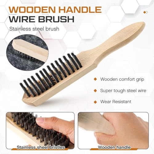Marteau de soudage anti-vibrations avec brosse métallique pour un décapage précis - 5