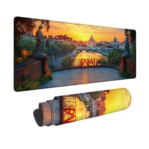 Tapis de souris XXL antidérapant et imperméable 70 x 30 cm