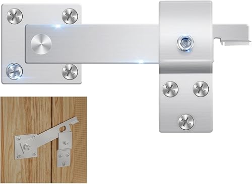 JUGREAT Pestillo de puerta de acero inoxidable para cerca, cerradura de puerta de granero impermeable a prueba de óxido, herrajes para cercas de